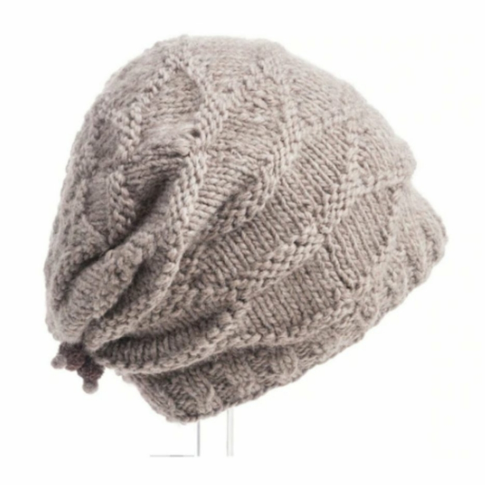 RARE VINTAGE STYLE🔥 Nirvanna Rudraksh Bead Merino Cocoa Slouch Hat